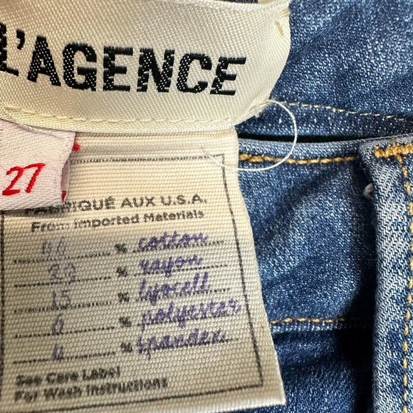 L’Agence Low-Rise Jeans Women’s sz. 27 Chantal Blue‎ Dark Vintage Skinny - Picture 14 of 14